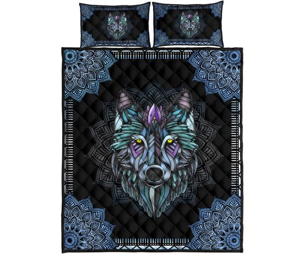 Wolf Quilt Bed Set 95 - Love Quilt Bedding Set