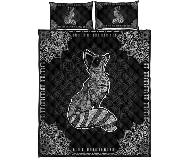 Raccoon Quilt Bed Set 15 - Love Quilt Bedding Set