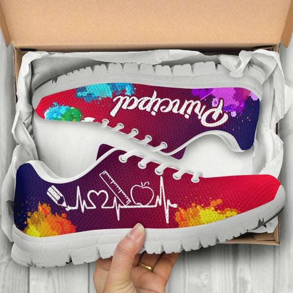 Principal Art Red Blue Kd Sneakers, Runni- Love Sneakers