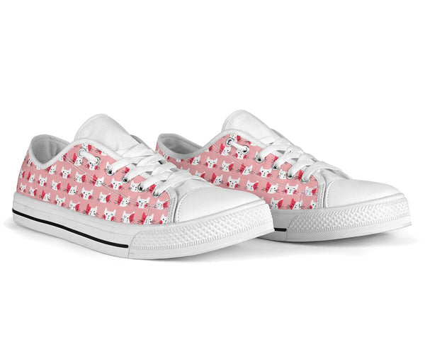 Cat Face Pattern Low Top Shoes