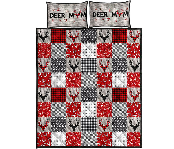 Deer Pattern Style Quilt Bed Set - Love Quilt Bedding Set