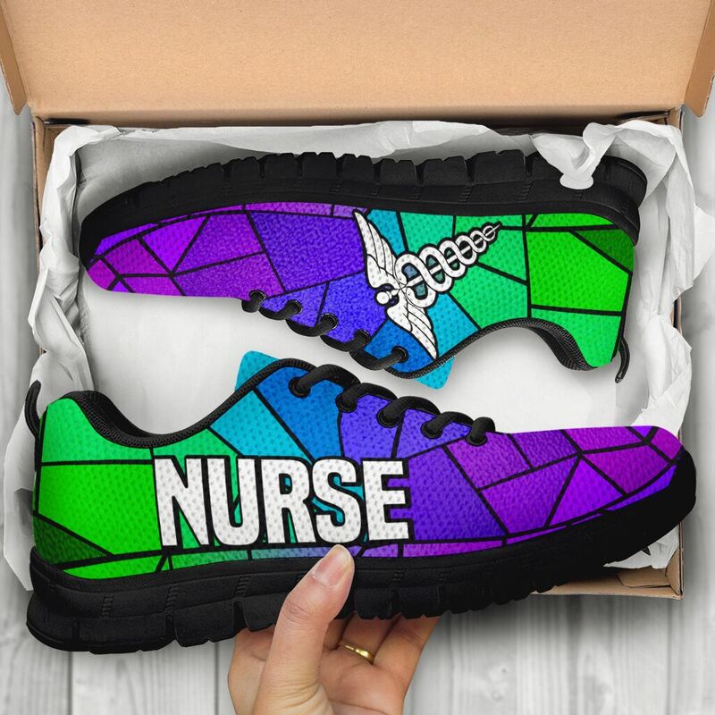 Nurse Green Purple Gl Kd Sneakers, Running Shoes, Shoes For Women, Shoes For Men, Custom Sh- Love Sneakers