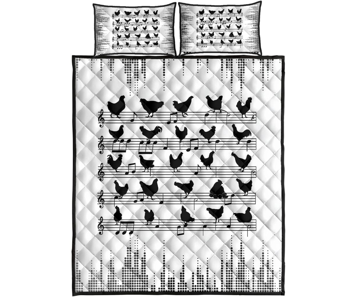 Chicken Staves Style Quilt Bed Set - Love Quilt Bedding Set
