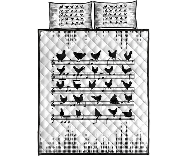 Chicken Staves Style Quilt Bed Set - Love Quilt Bedding Set