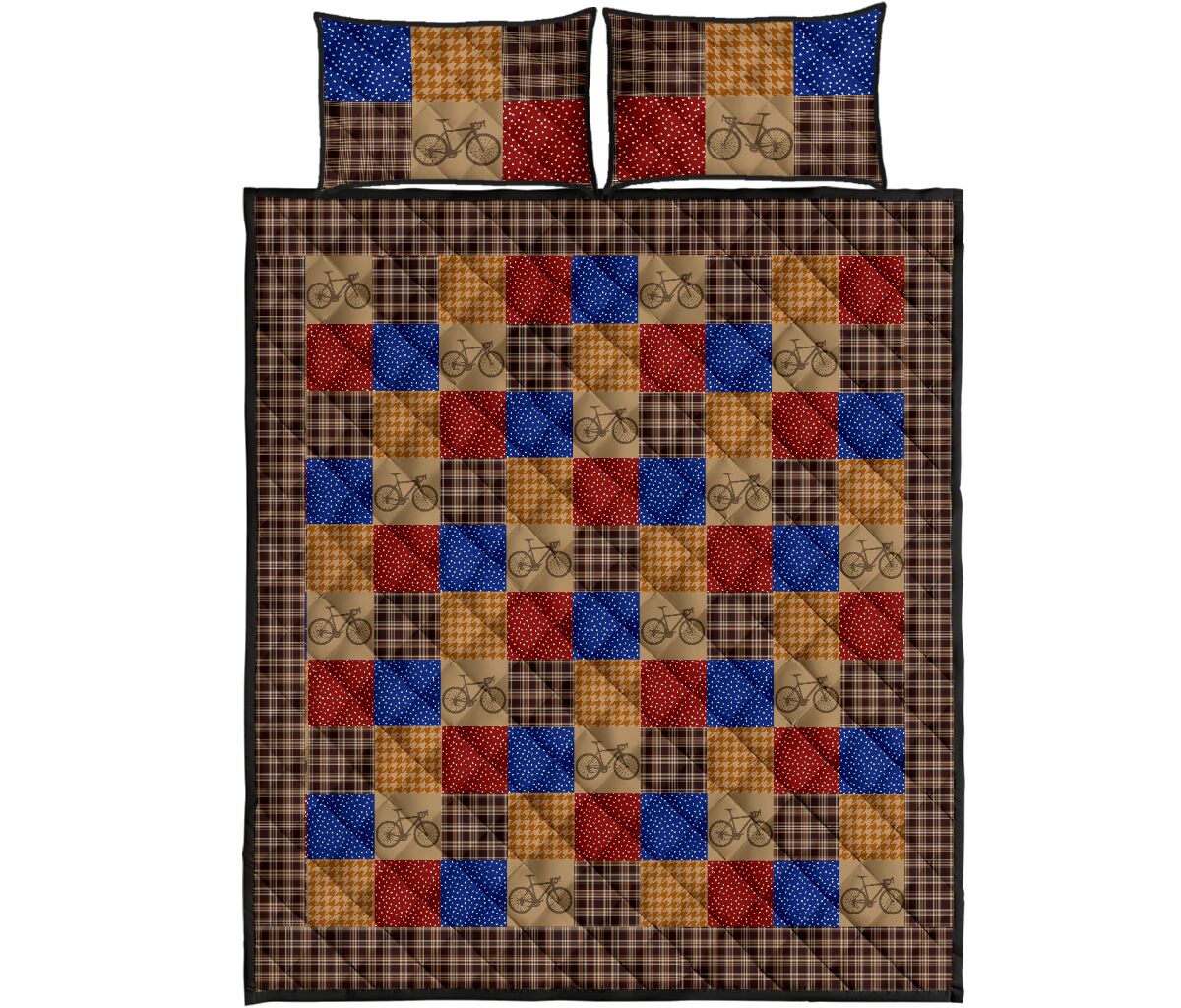 Cycling Square - Bed Set - Love Quilt Bedding Set