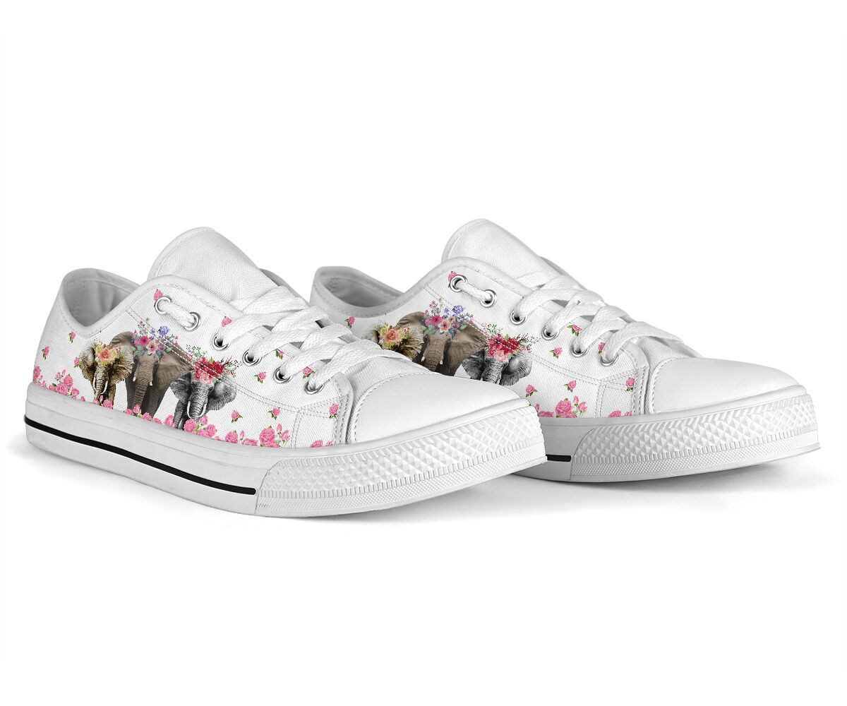 Elephant Flower - Low Top Shoe - Love Love Top Shoes