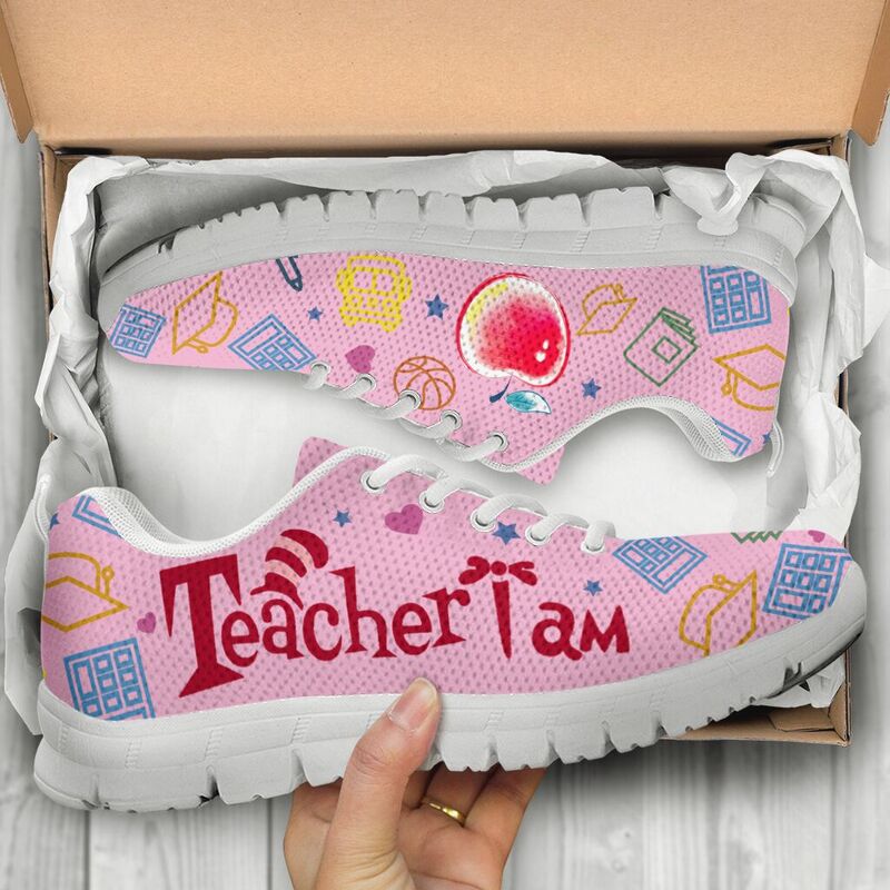 Teacher I Am Sneakers, Running Shoes, Shoes For Women, Shoes For Men, Custom Shoes, L- Love Sneakers