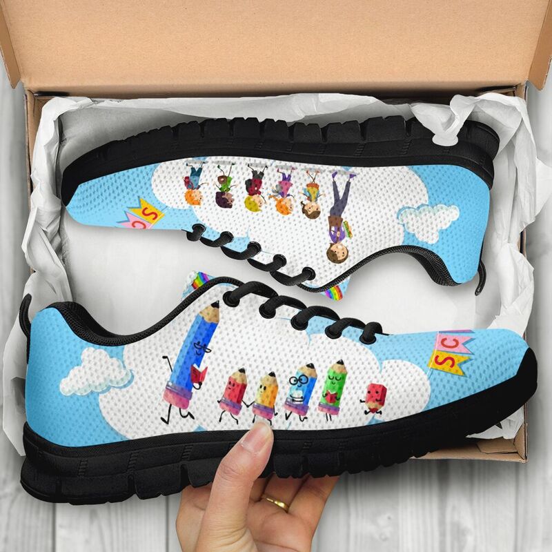 Child Pencil School Sneakers, Running Shoes- Love Sneakers