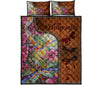 Dragonfly Art Leather Style Quilt Bed Set- Love Quilt Bedding Set