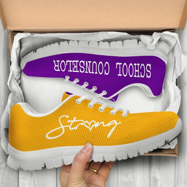 School Counselor Purple Gold Kd Sneakers, Runni- Love Sneakers