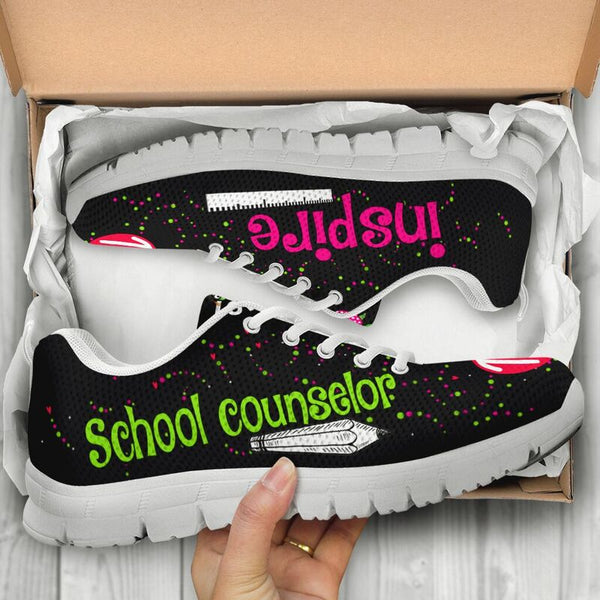 Schoolcounselor- Teach Love Inspire Shoes Sneakers, Runni- Love Sneakers