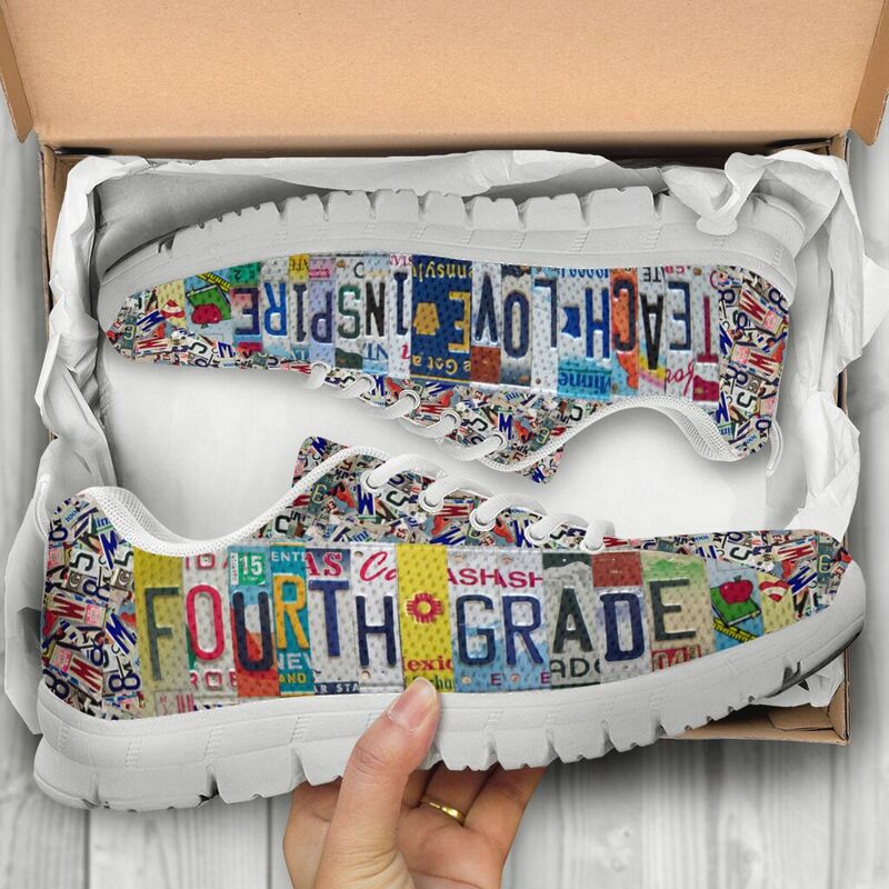 Foutrh Grade License Plates Sneakers, Runni- Love Sneakers