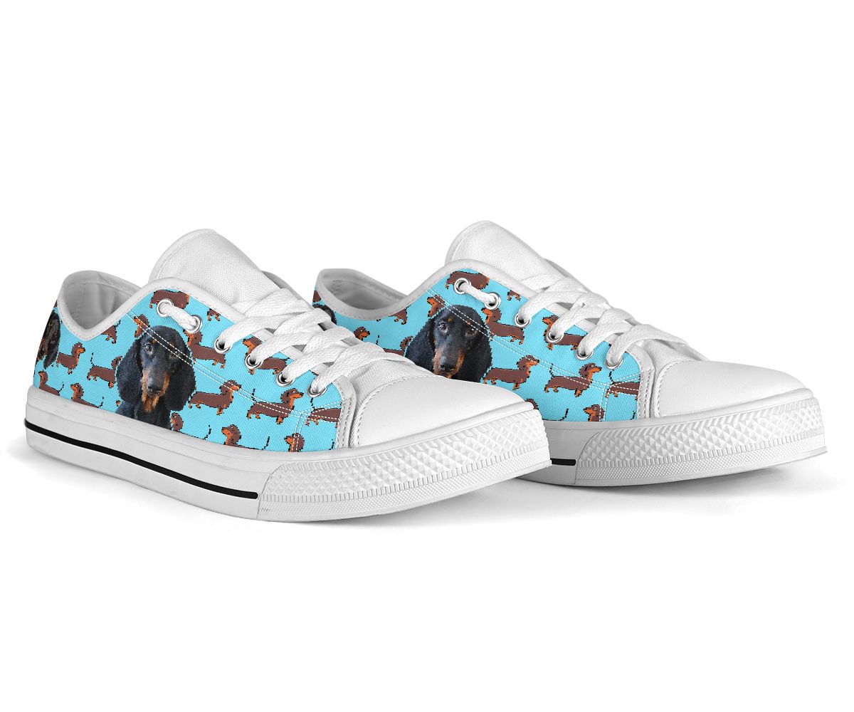 Dachshund Funny Pattern Low Top Shoes - Love Low Top Shoes