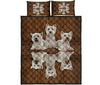 West Highland White Terrier Dog Quilt Bed Set - Love Quilt Bedding Set