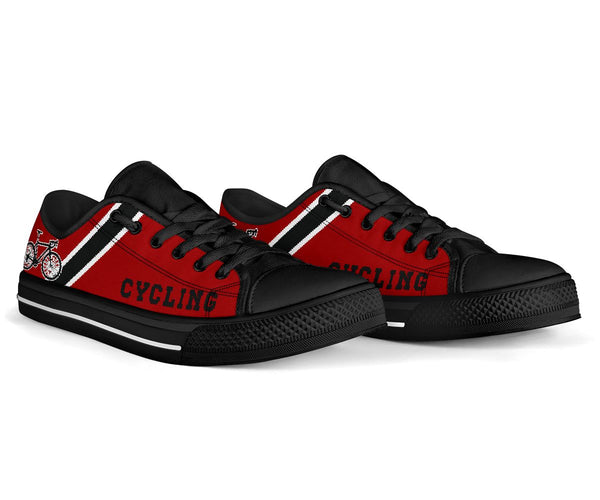 Cycling Background Red Shoe - Love Love Top Shoes