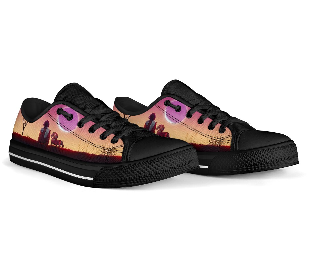 Dachshund Sunset - Low Top Shoe - Love Love Top Shoes