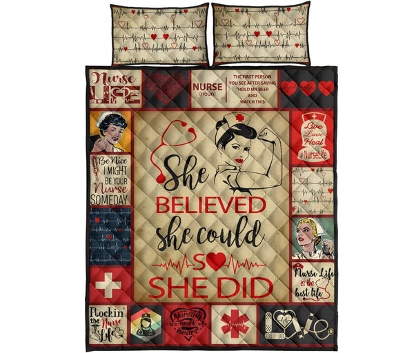 Nurse Life - Bed Set - Love Quilt Bedding Set