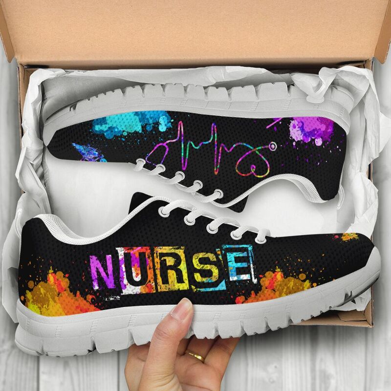 Nurse Heatbeat Art 2 Kd Sneakers, Running Shoes, Shoes For Women, Shoes For Men, Custom Shoe- Love Sneakers