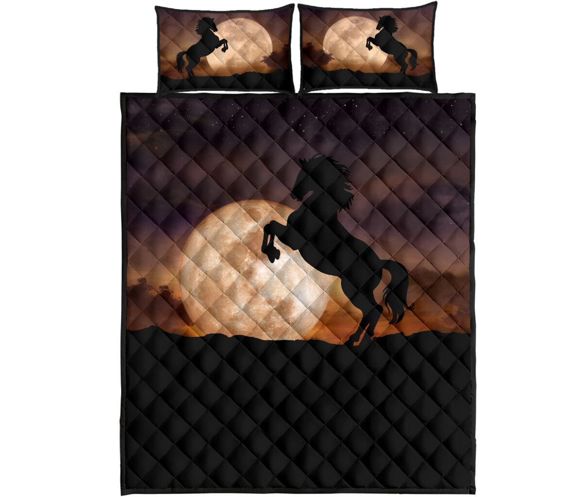 Horse With Moon - Bed Set - Love Quilt Bedding Set