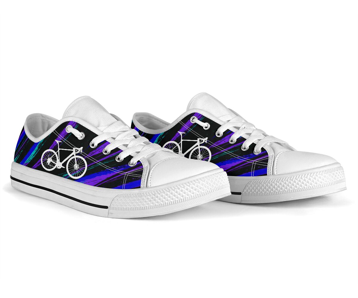 Cycling Purple Watercolor - Low Top Shoe - Love Love Top Shoes