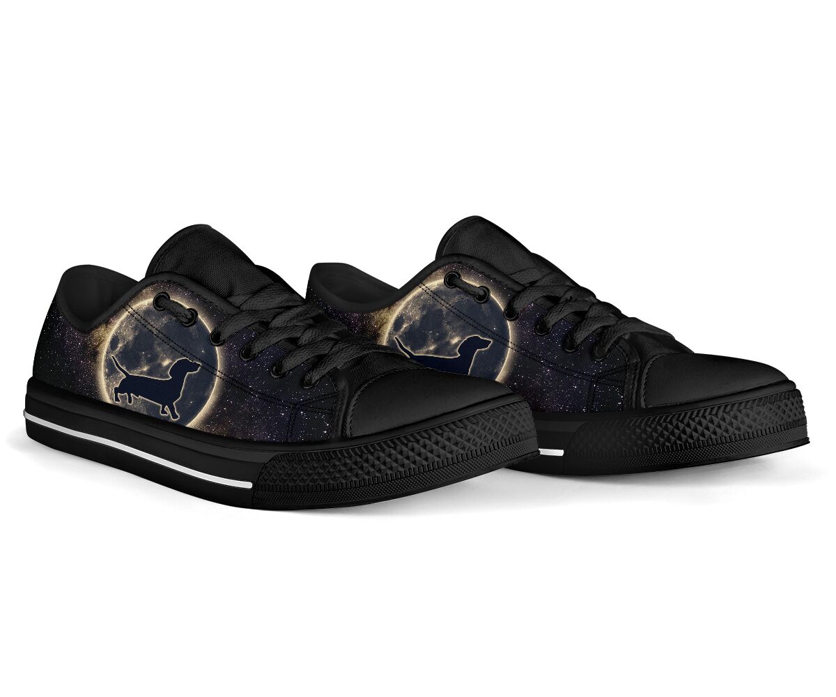 Dachshund Moon - Low Top Shoe - Love Love Top Shoes