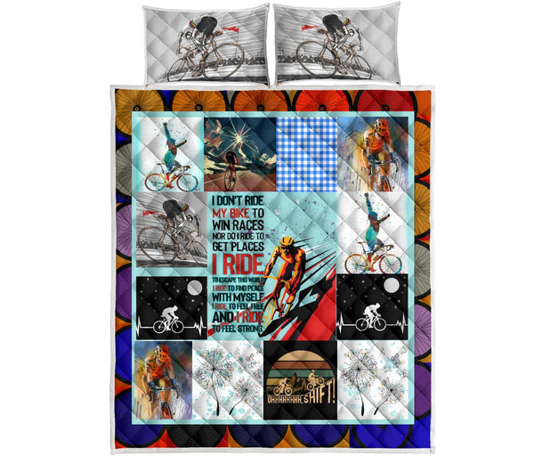 Cycling Oh Shift - Quilt Bed Set- Love Quilt Bedding Set