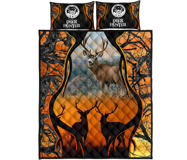 Deer Hunter Quilt Bed Set - Love Quilt Bedding Set