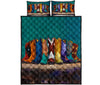 Cowboy Farm Shoes Combo Quilt Bed Set - Love Quilt Bedding Set