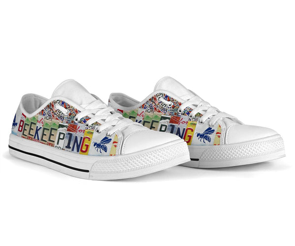 Beekeeping License Plates Low Top Shoes