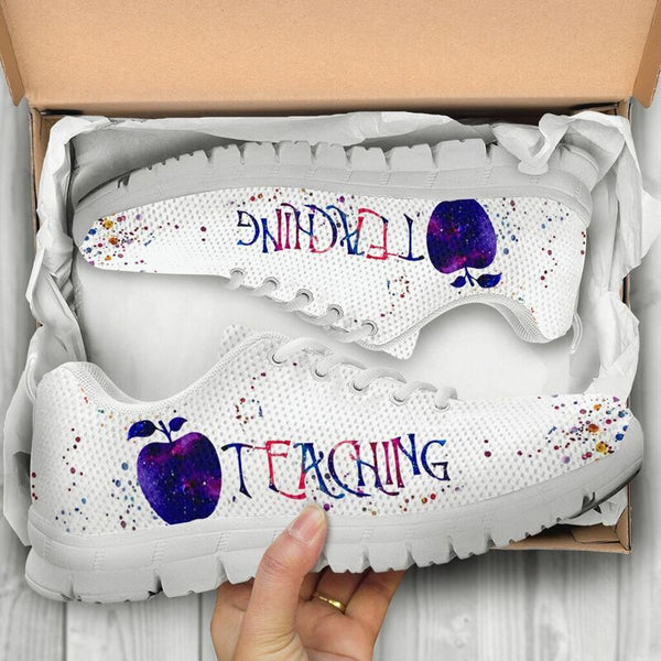 Teaching Watercolor Splash Sneakers, Running Shoes, Shoes For Women, Shoes For Men, Custom S- Love Sneakers