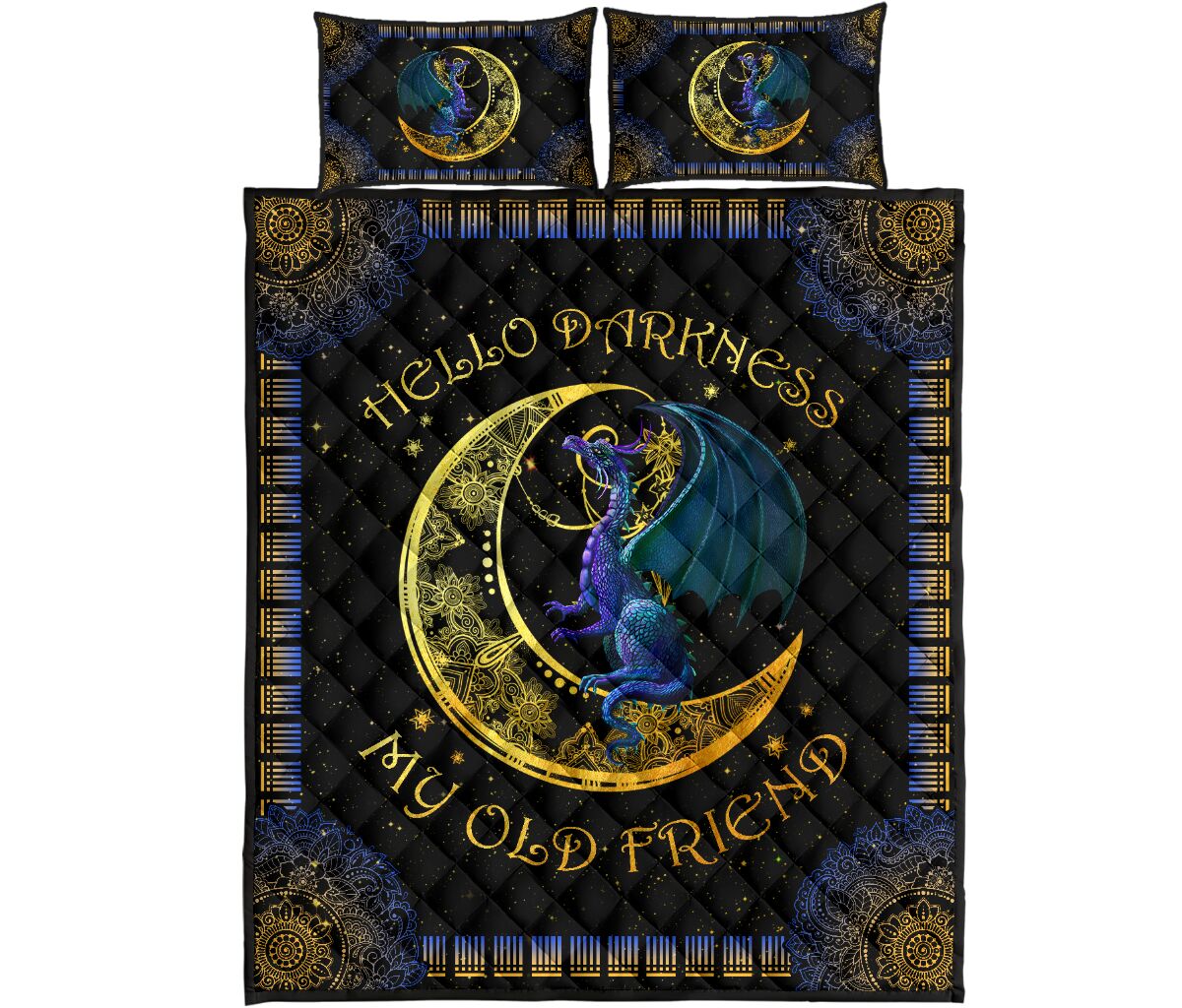 Dragon Moon Old Friend Quilt Bed Set - Love Quilt Bedding Set