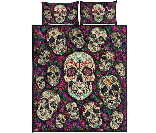 Quilt Bed Set - Skull 62 - Love Quilt Bedding Set