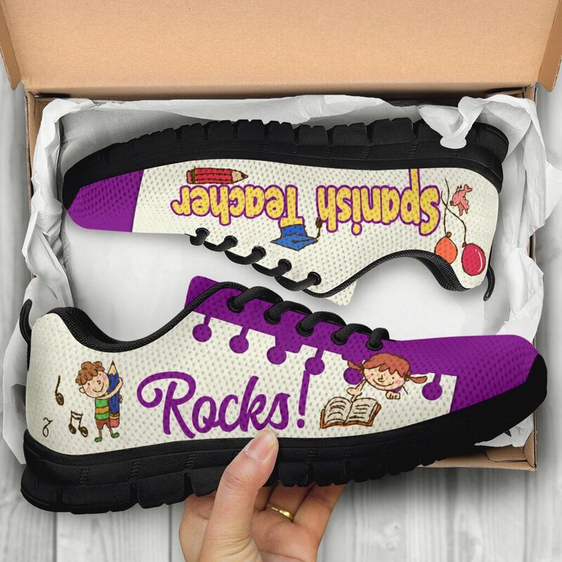 Spanish Teacher Rocks Kd Sneakers, Runni- Love Sneakers