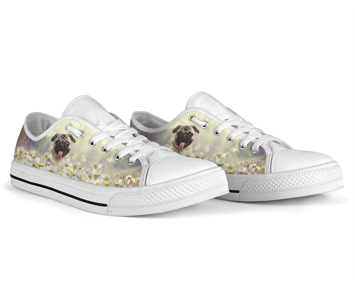 Pug Daisy - Low Top Shoe - Love Love Top Shoes
