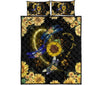 Dragonfly Heart Light Sunflower Style Quilt Bed Set- Love Quilt Bedding Set