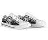 Shih Tzu Paisley Black White Low Top  Shoes