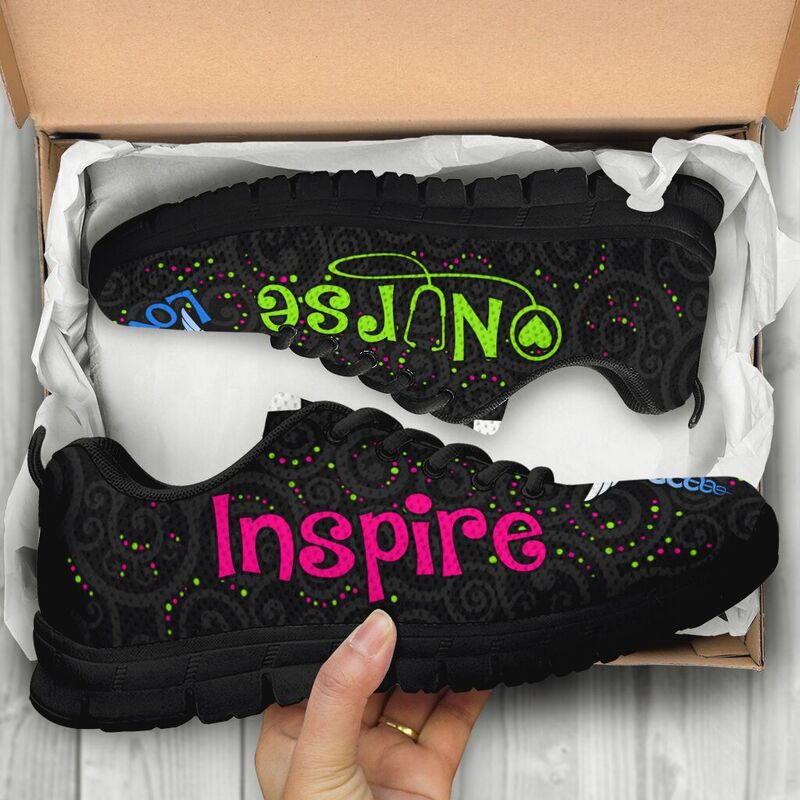 Nurse Love Inspire Sneakers, Running Shoes, Shoes For Women, Shoes For Men, Custom Shoes, L- Love Sneakers