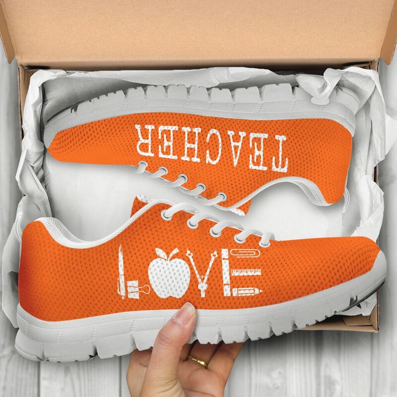 Teacher Love Orange Kd Sneakers, Runni- Love Sneakers