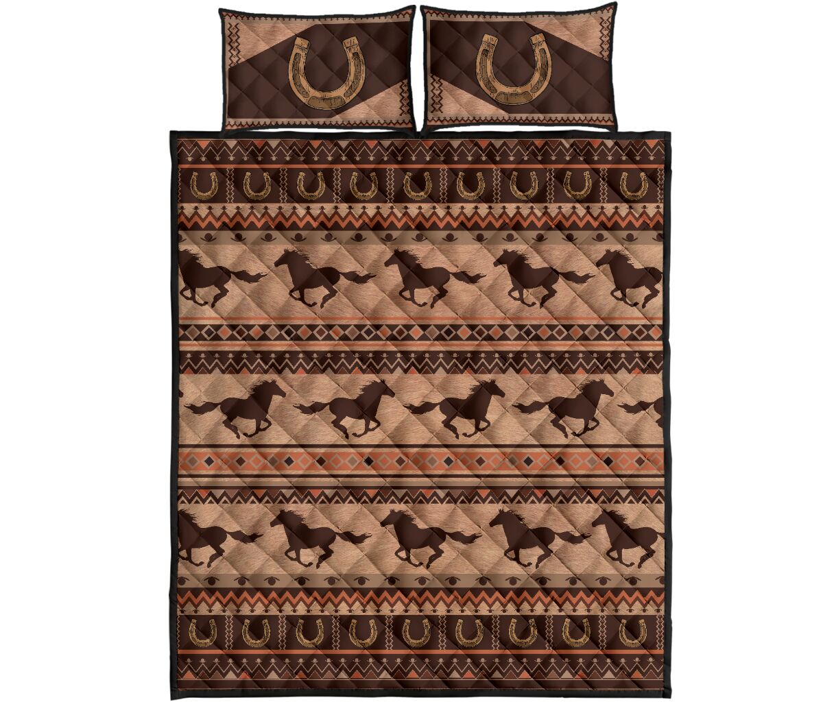 Horse Pattern - Bed Set - Love Quilt Bedding Set