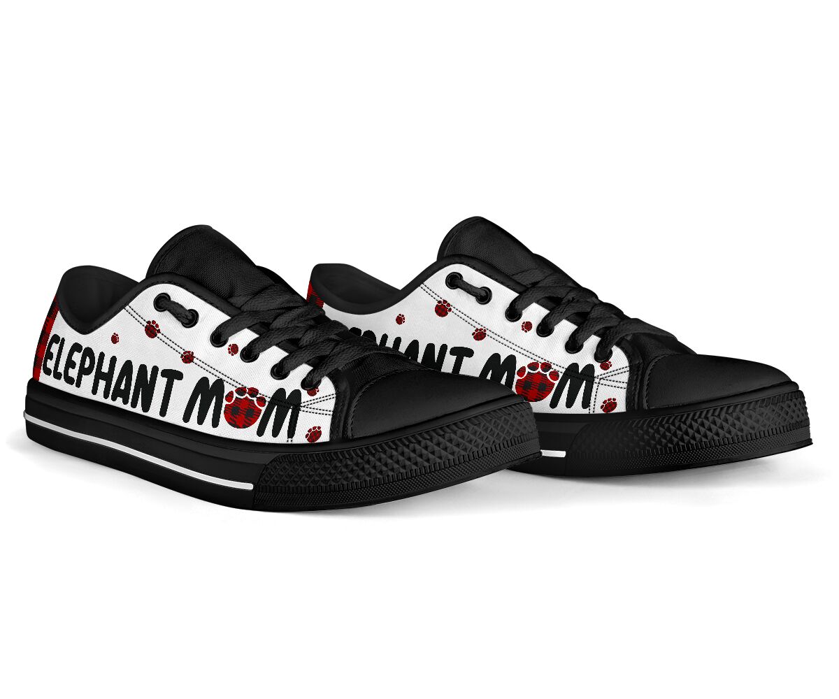 Elephant Mom Paid Low Top  Shoes