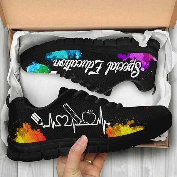 Special Education Art Color Black Soles Sneakers, Running Shoes, Shoes For Women, Shoes For - Love Sneakers