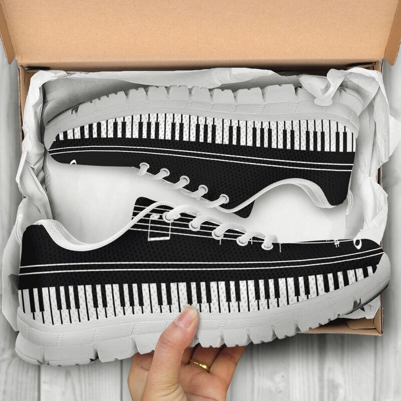 Music Note Shet Shoes Sneakers, Running Shoes, Shoes For Women, Shoes For Men, Custom Shoes,- Love Sneakers