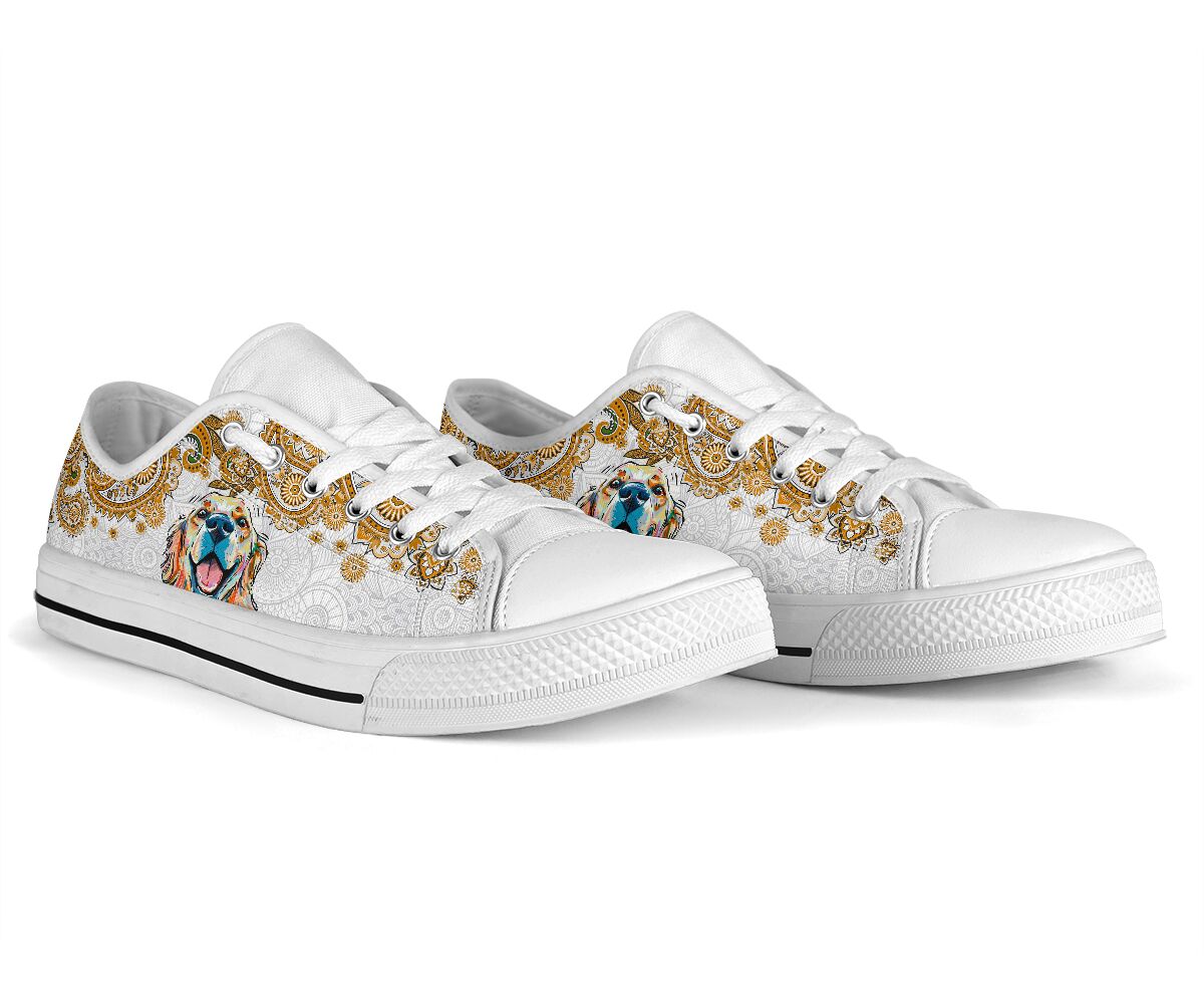 Golden Retriever Jesus Low Top Shoes - Love Low Top Shoes