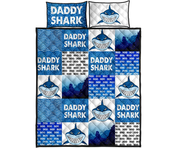 Daddy Shark - Quilt Bed Set - Love Quilt Bedding Set