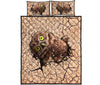 Owl Earth Crack Style Quilt Bed Set - Love Quilt Bedding Set