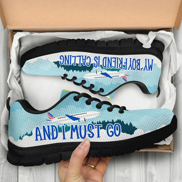 My Boyfriend Is Calling And I Must Go Sneakers, Running Shoes, Shoes For Women, Shoes For - Love Sneakers