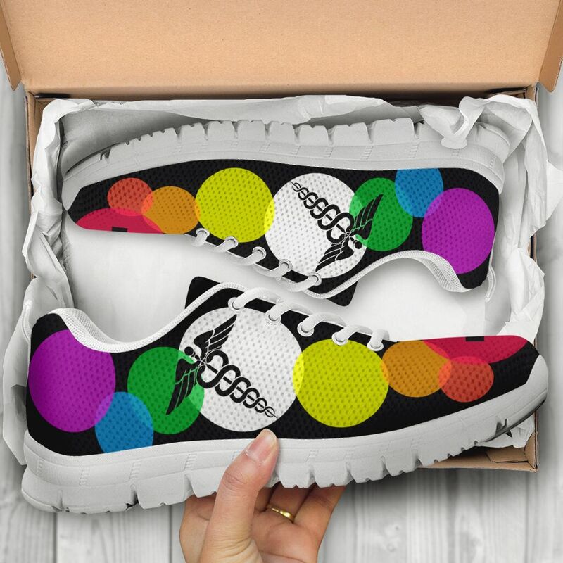 Nurse Circle Color Shoes Sneakers, Running Shoes, Shoes For Women, Shoes For Men, Custom Sh- Love Sneakers