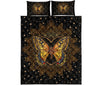 Butterfly Mandala Gold Art Style Quilt Bed Set - Love Quilt Bedding Set