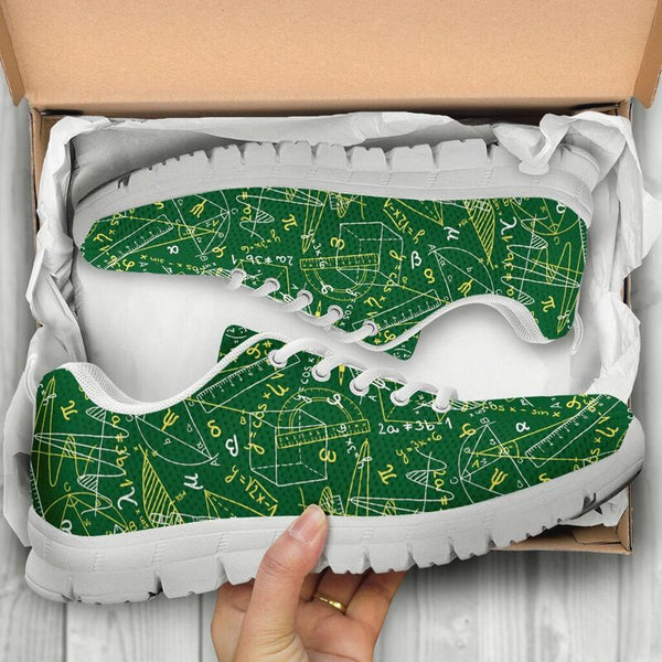 Teacher Pattern 1 Sneakers, Runni- Love Sneakers