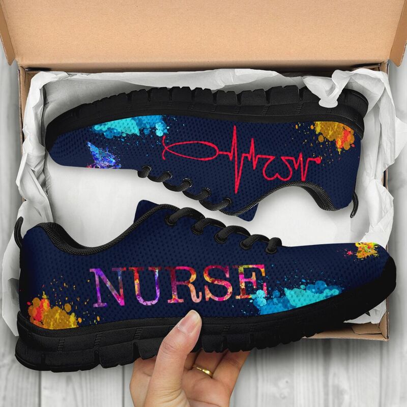 Nurse Hb Black Soles Kd Sneakers, Running Shoes, Shoes For Women, Shoes For Men, Custom Shoe- Love Sneakers